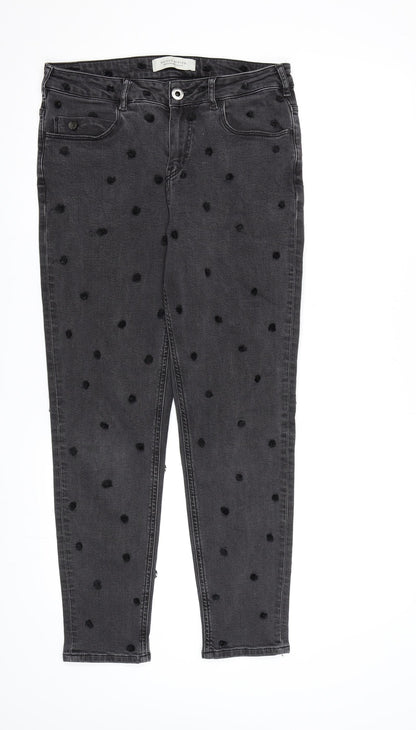 Womens UK Size  Maison Scotch Regular Fit Skinny Black Jeans