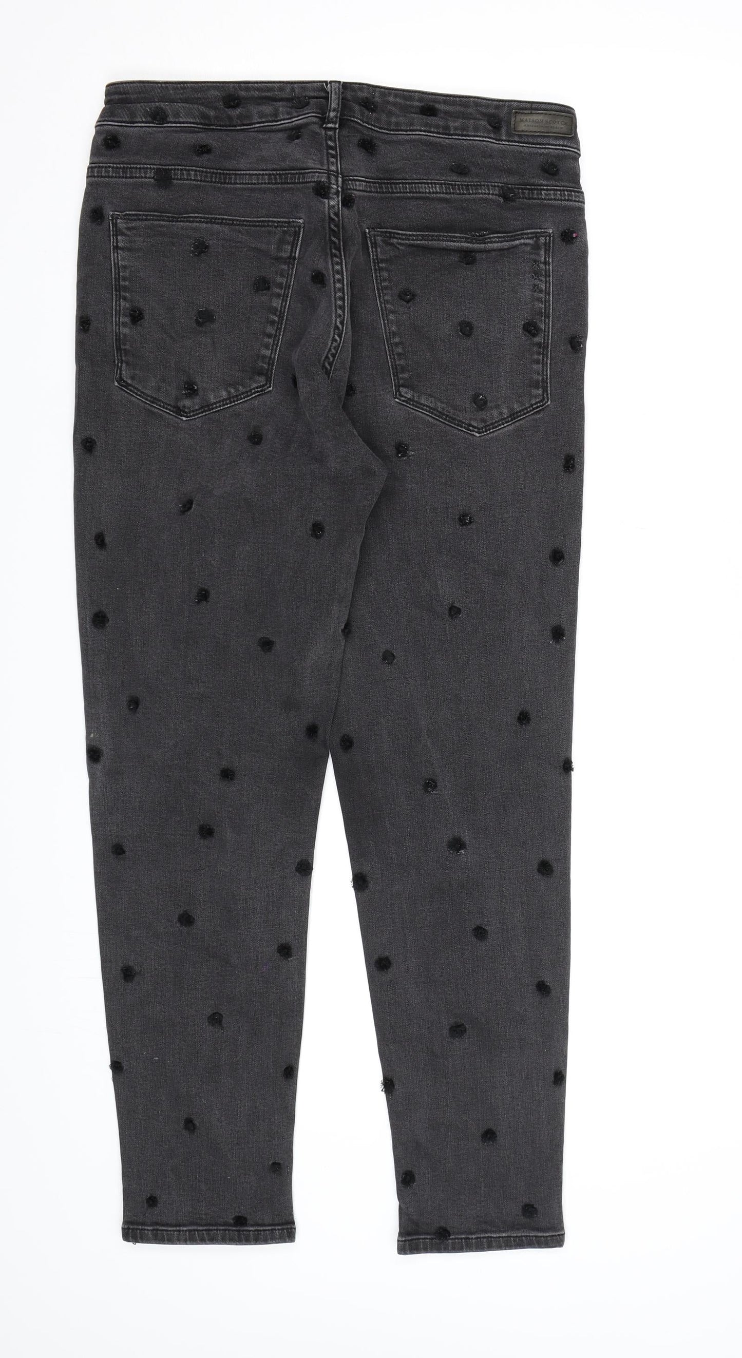 Womens UK Size  Maison Scotch Regular Fit Skinny Black Jeans