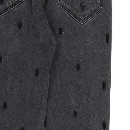 Womens UK Size  Maison Scotch Regular Fit Skinny Black Jeans