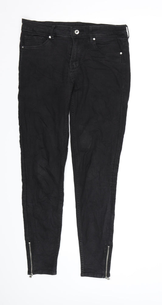 Divided by H&M Womens Black  Denim Skinny Jeans Size 10 L28 in