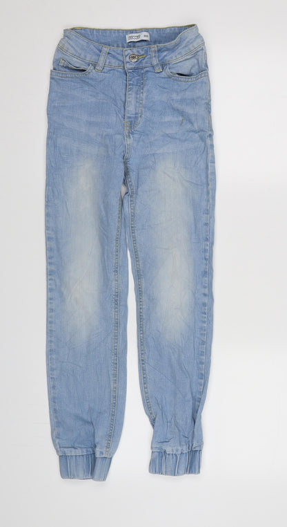 Womens UK Size 3XS WOW Regular Fit Tapered Blue Jeans