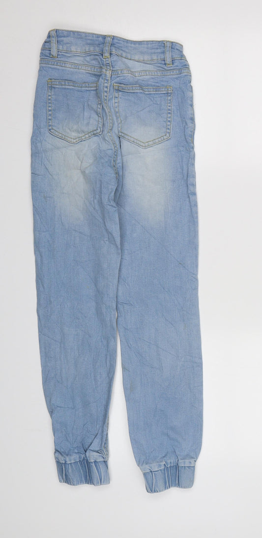 Womens UK Size 3XS WOW Regular Fit Tapered Blue Jeans