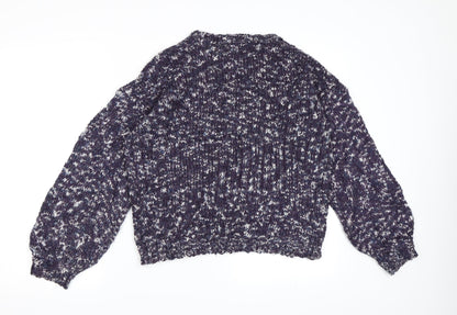 TU Womens Blue  Knit Pullover Jumper Size 14