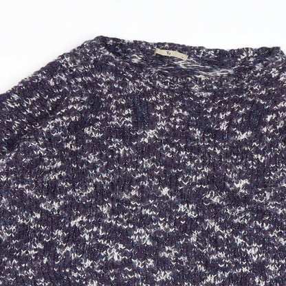 TU Womens Blue  Knit Pullover Jumper Size 14