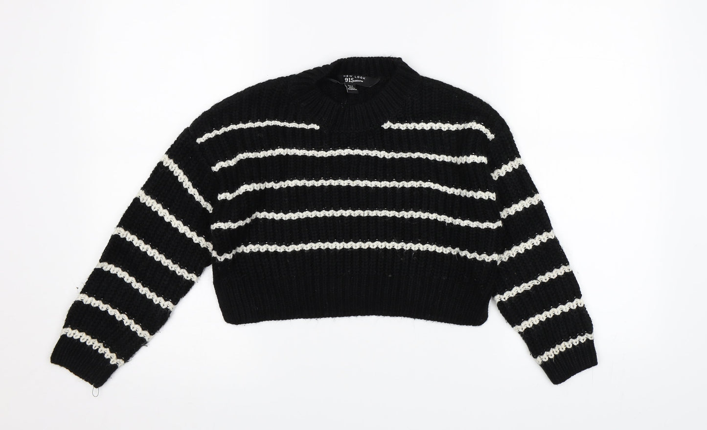 New Look Girls Beige Striped Knit Pullover Jumper Size 9 Years