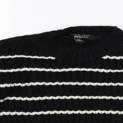 New Look Girls Beige Striped Knit Pullover Jumper Size 9 Years