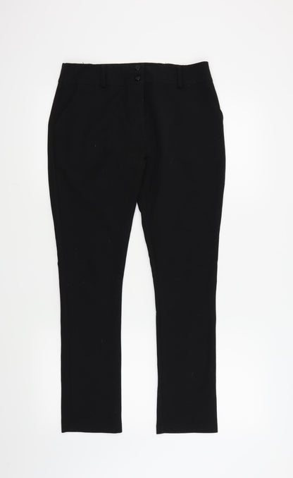 Eager Womens Black   Trousers  Size 10 L27 in
