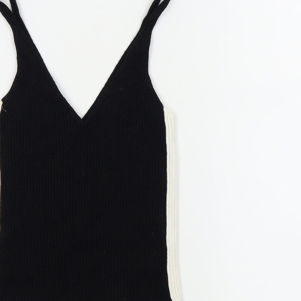 Stradivarius Girls Black   Basic Tank Size M