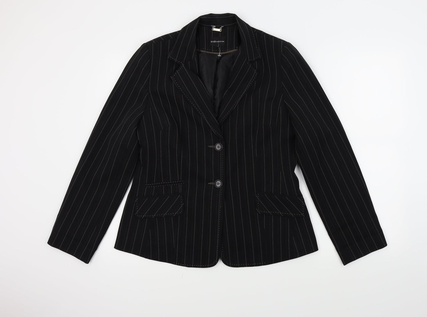 E-vie Womens Black   Jacket Suit Jacket Size 14