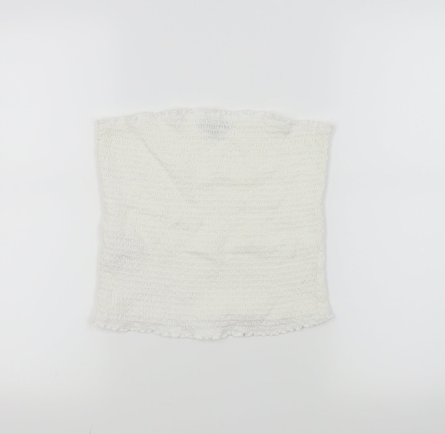 Womens UK Size 14 Papaya White Cropped Tank