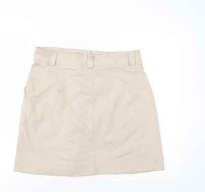 H&M Womens Ivory   A-Line Skirt Size M