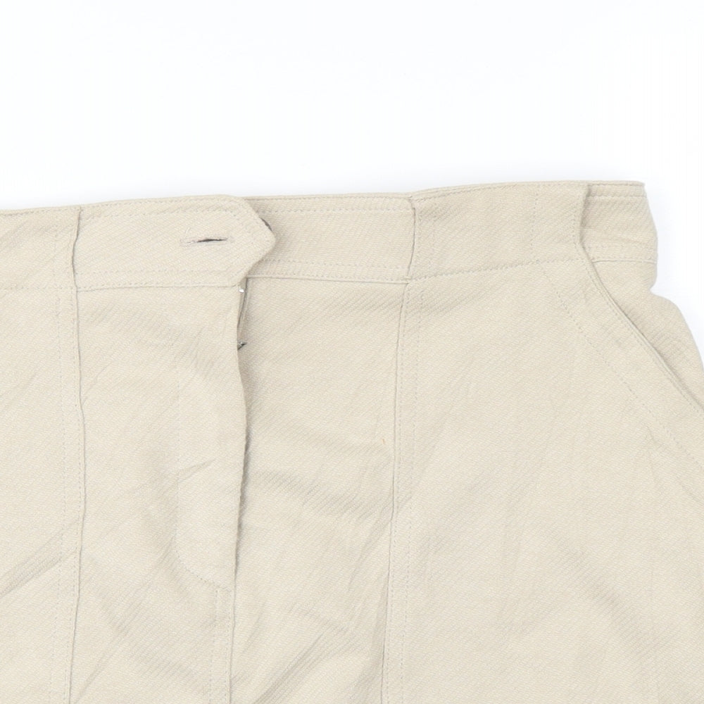 H&M Womens Ivory   A-Line Skirt Size M