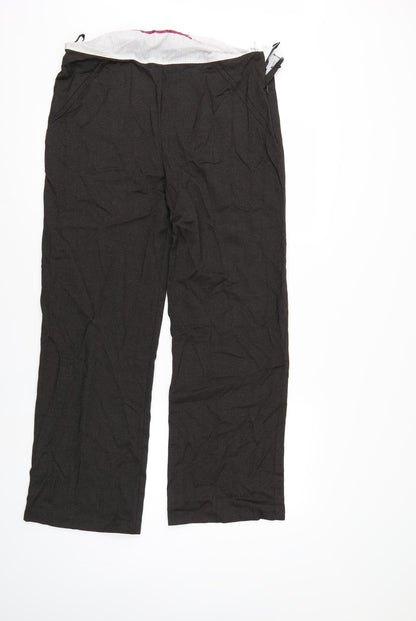 M&S Womens Brown   Trousers  Size 14 L28 in