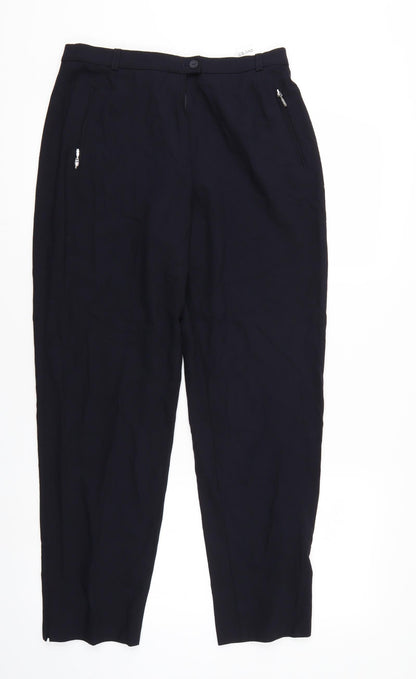 Womens UK Size 12 Marks and Spencer Regular Fit  Blue Trousers