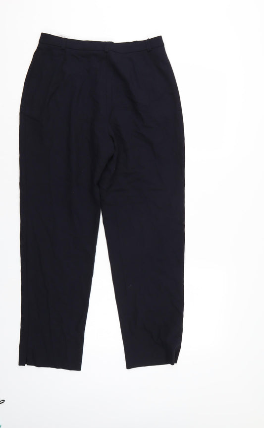 Womens UK Size 12 Marks and Spencer Regular Fit  Blue Trousers