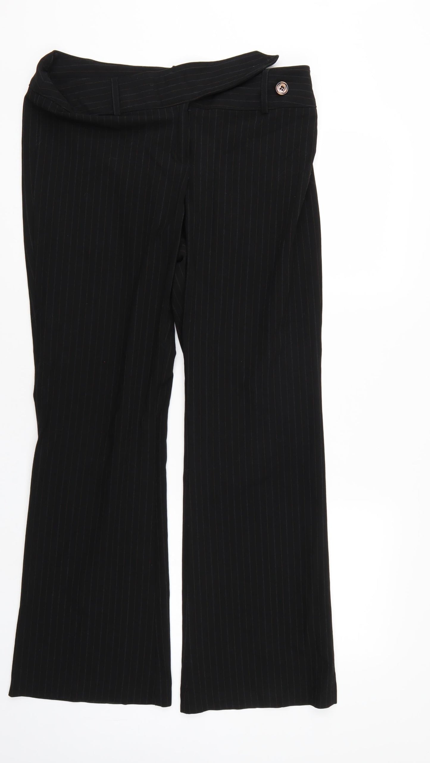 Womens UK Size 14 Marks and Spencer Regular Fit  Black Trousers