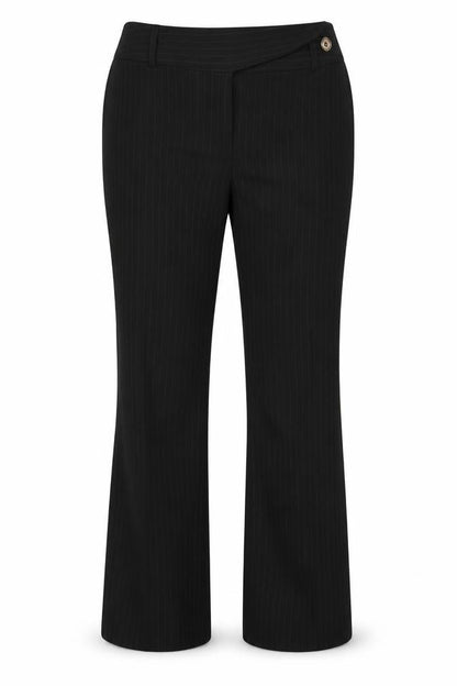 Marks & Spencer Womens Black Striped  Trousers  Size 14 L28 in