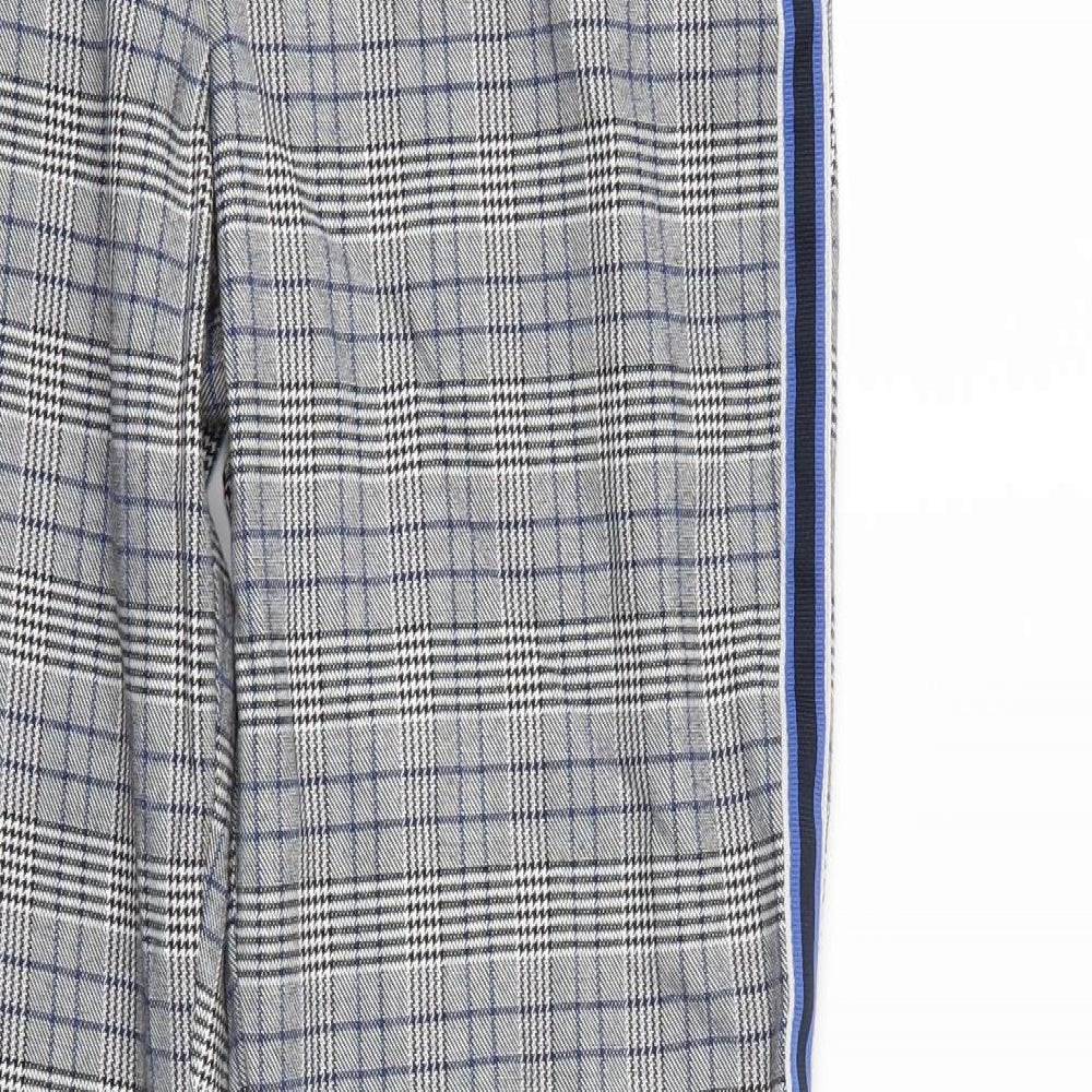 Priark Womens Multicoloured Check  Pedal Pusher Trousers Size 12 L25 in