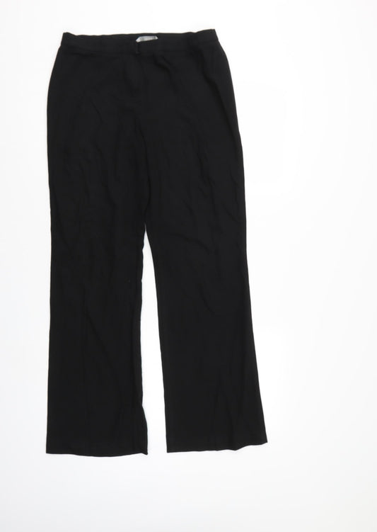 Womens UK Size 12 Marks & Spencer Regular Fit  Black Trousers