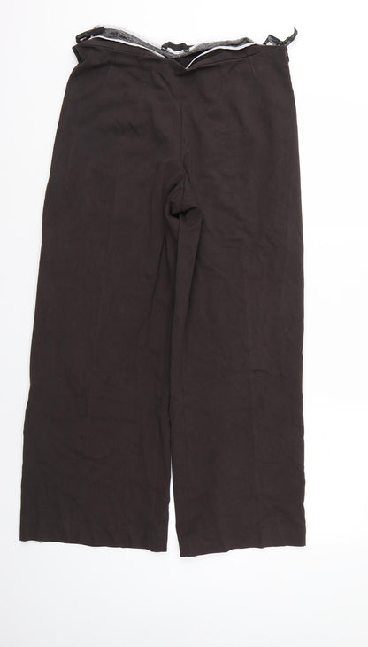 M&S Womens Brown   Trousers  Size 14 L28 in