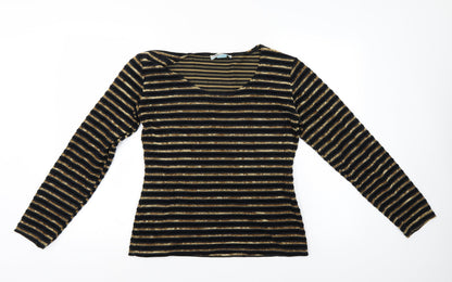 Monsoon Womens Multicoloured Striped  Pullover Jumper Size 16