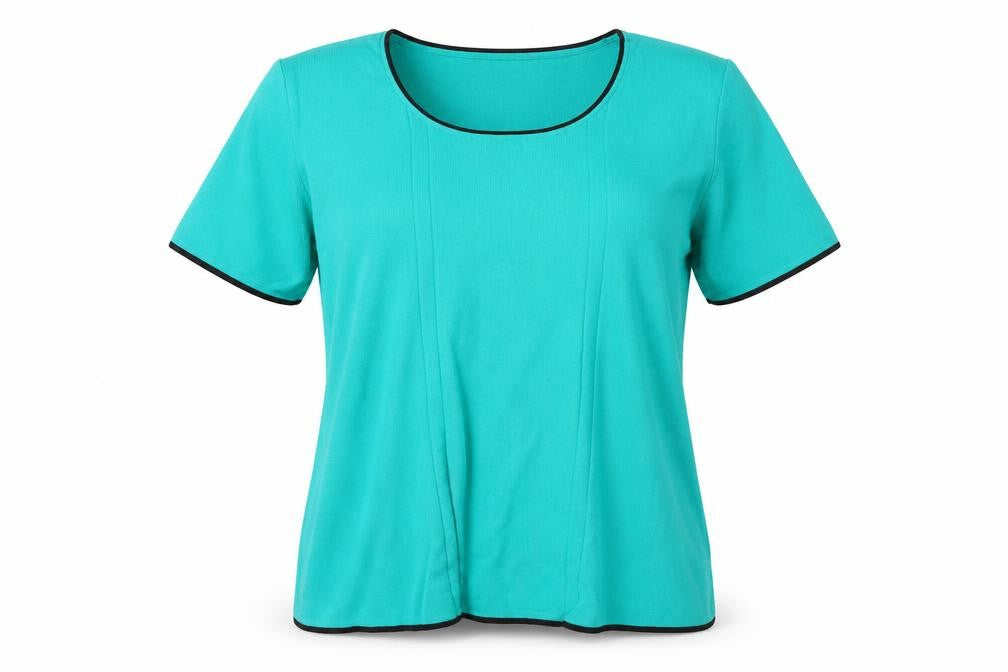 Womens UK Size L Just Elegance Green Basic Blouse