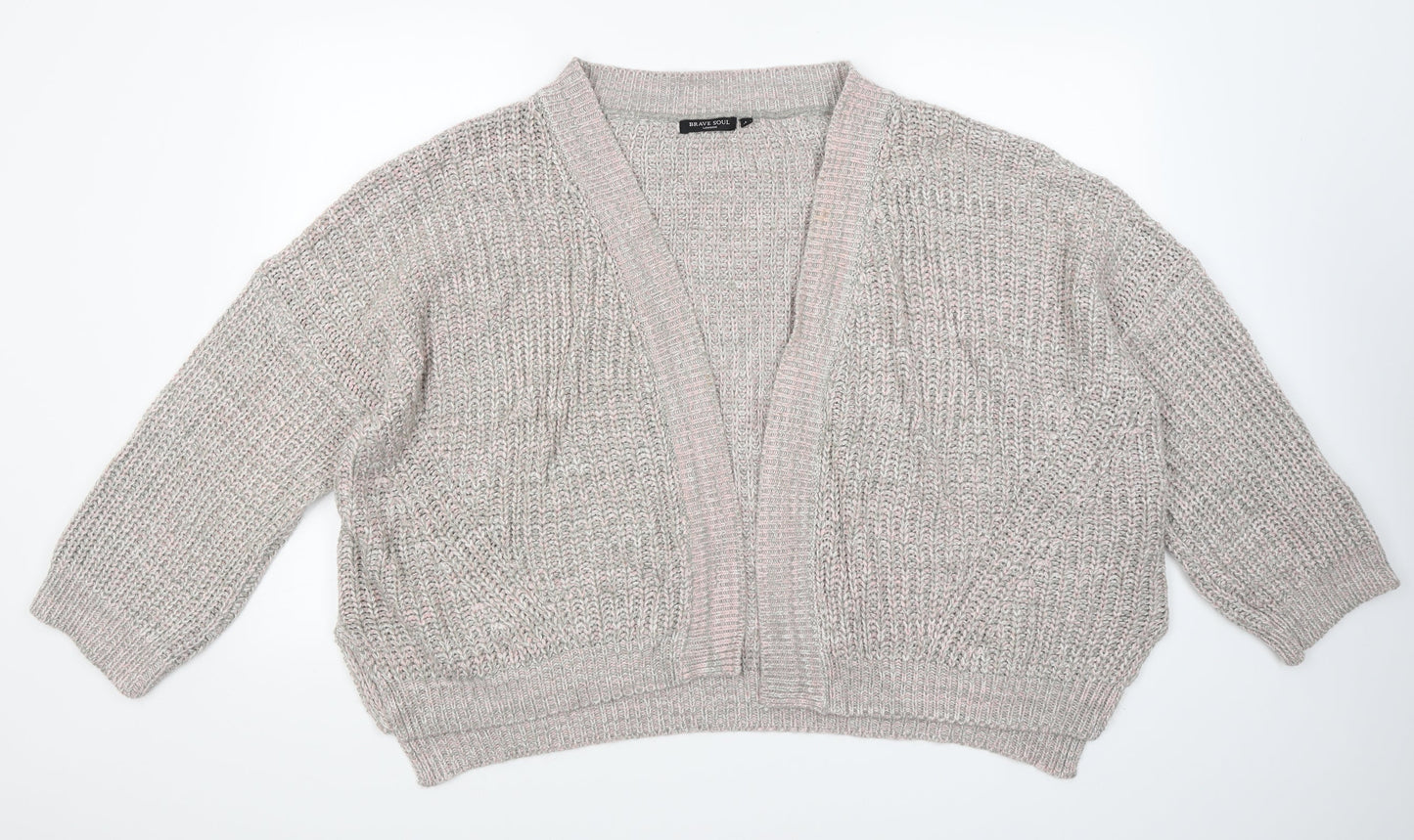 Brave Soul Womens Brown  Knit Cardigan Jumper Size L