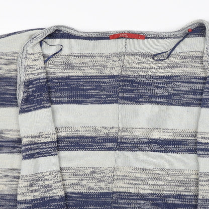 EDC Womens Blue Striped Knit Cardigan Jumper Size L