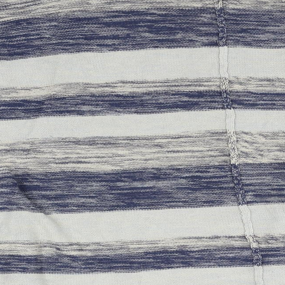 EDC Womens Blue Striped Knit Cardigan Jumper Size L