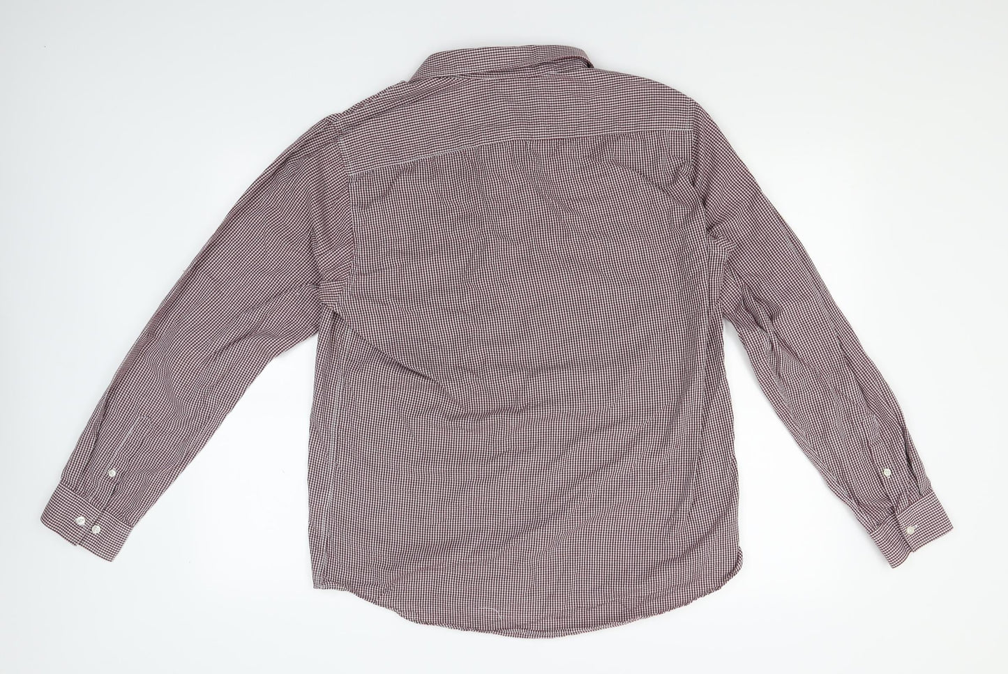 Primark Mens Red Check   Button-Up Size 16.5  - Gingham