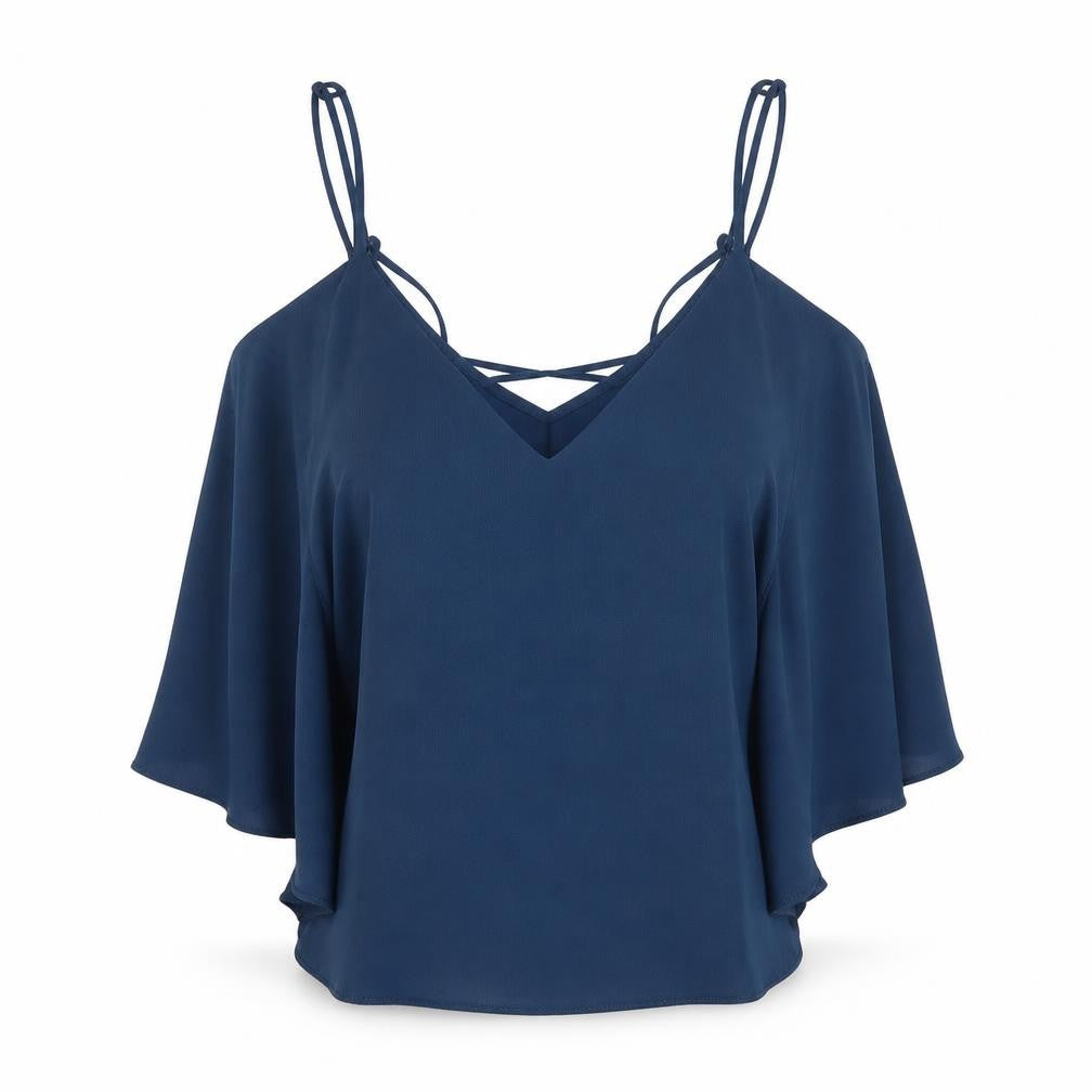 Womens UK Size 6 Topshop Blue Camisole Blouse