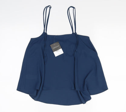 Womens UK Size 6 Topshop Blue Camisole Blouse