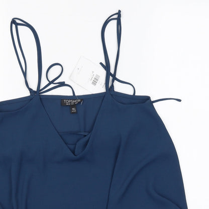 Womens UK Size 6 Topshop Blue Camisole Blouse