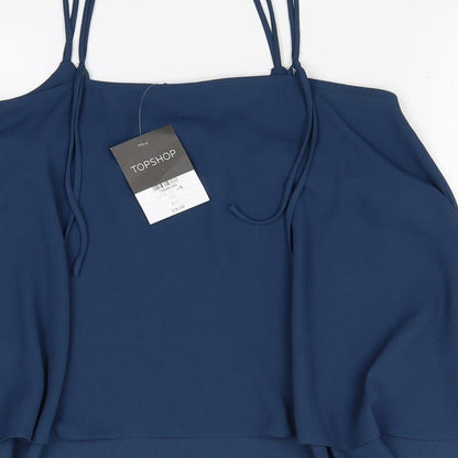 Womens UK Size 6 Topshop Blue Camisole Blouse