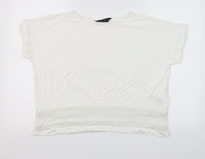 Womens UK Size 16 Dorothy Perkins White Basic T-Shirt