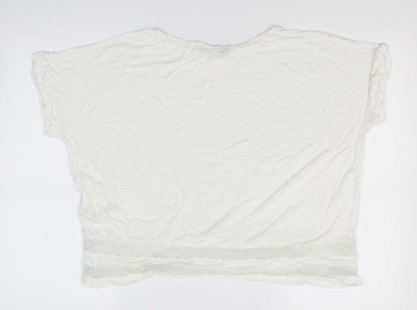 Womens UK Size 16 Dorothy Perkins White Basic T-Shirt