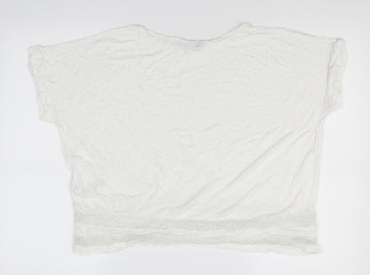 Womens UK Size 16 Dorothy Perkins White Basic T-Shirt
