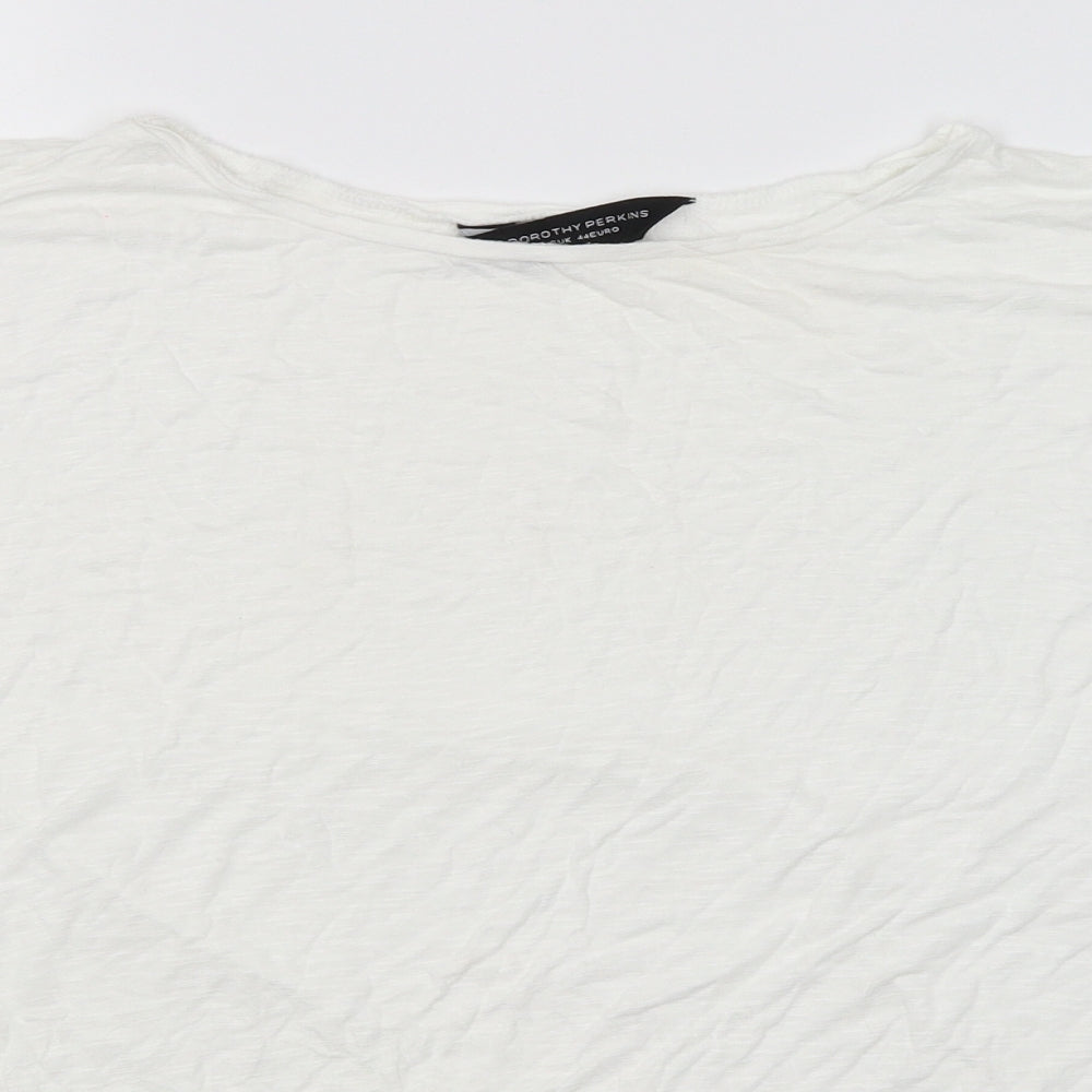 Womens UK Size 16 Dorothy Perkins White Basic T-Shirt