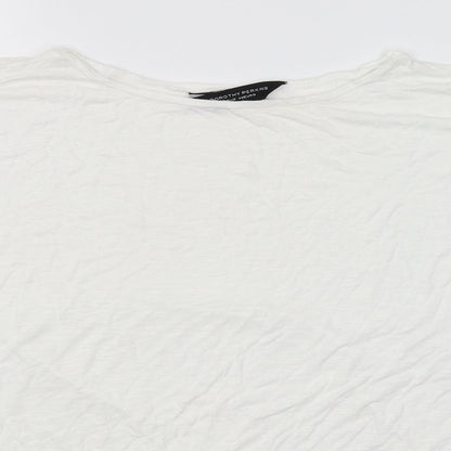 Womens UK Size 16 Dorothy Perkins White Basic T-Shirt