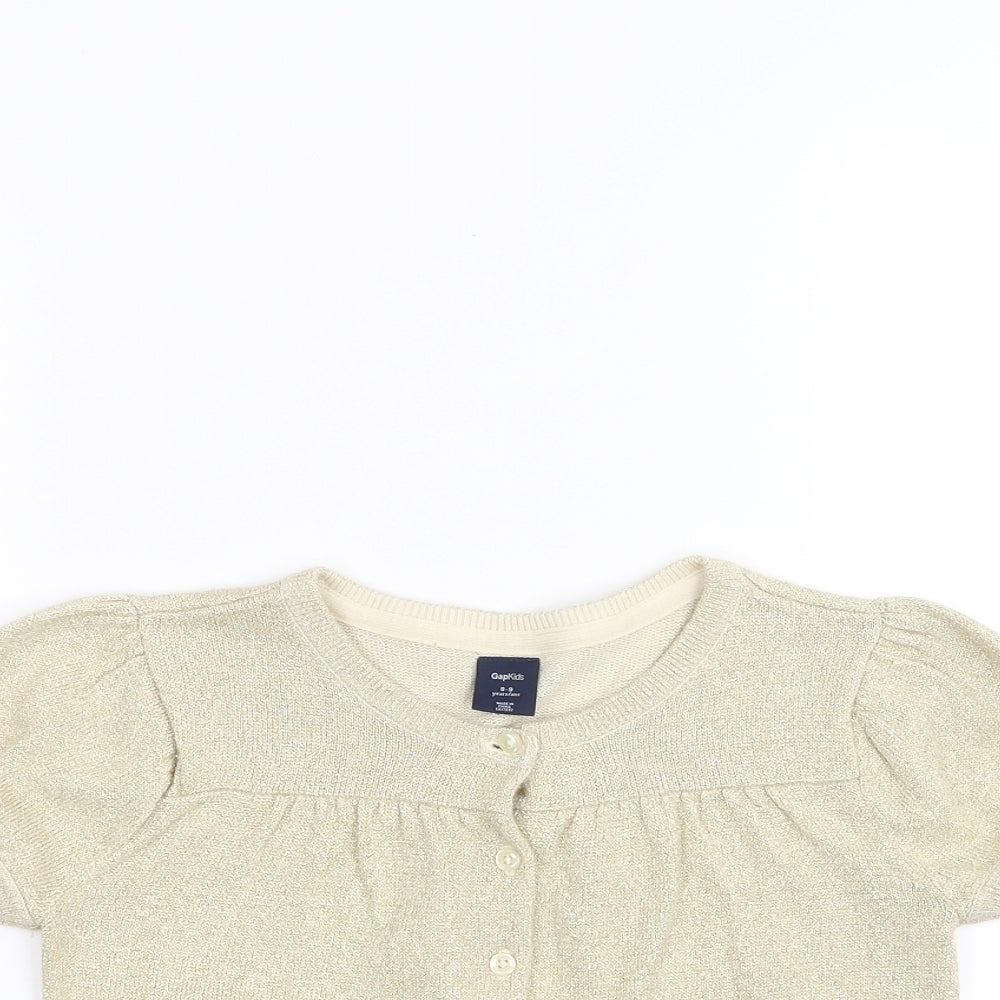 Gap Girls White   Cardigan Jumper Size 8-9 Years