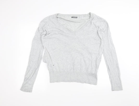 Womens UK Size 10 South Grey Basic T-Shirt