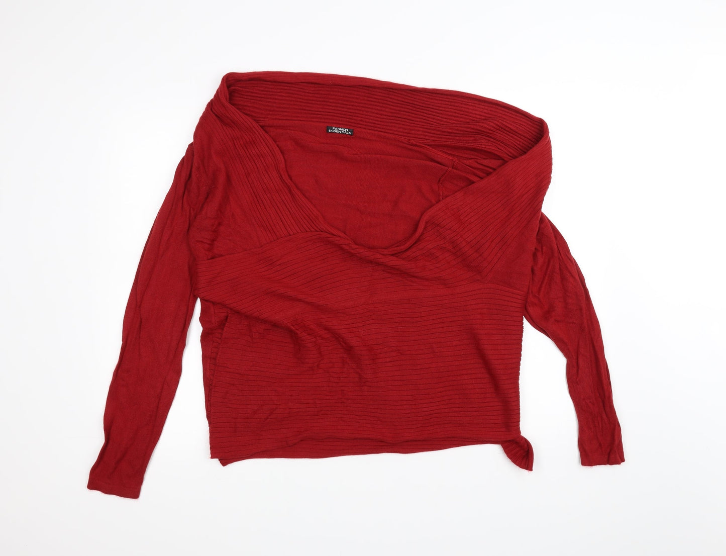 Fashion Essentials Womens Red   Cardigan Jumper Size 12