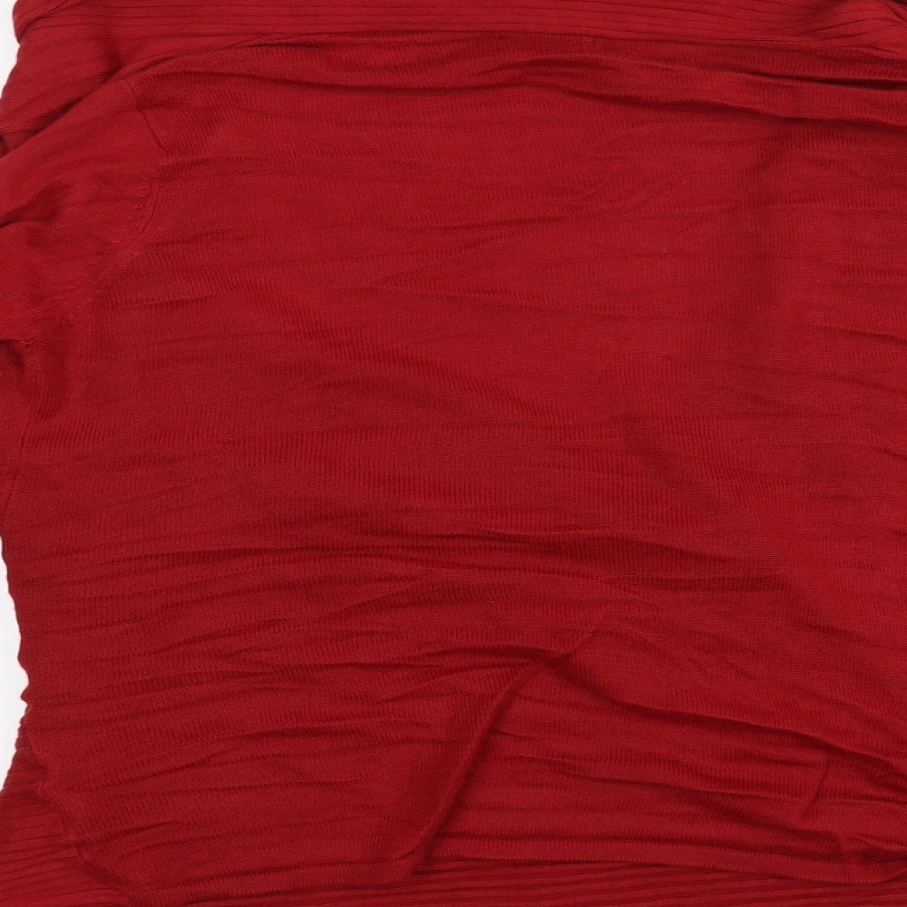 Fashion Essentials Womens Red   Cardigan Jumper Size 12