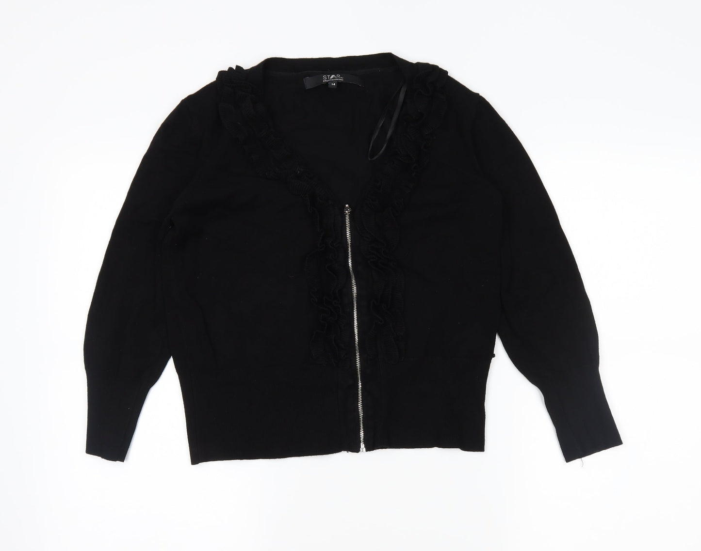 Star Womens Black   Cardigan Jumper Size 14