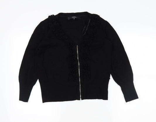 Star Womens Black   Cardigan Jumper Size 14