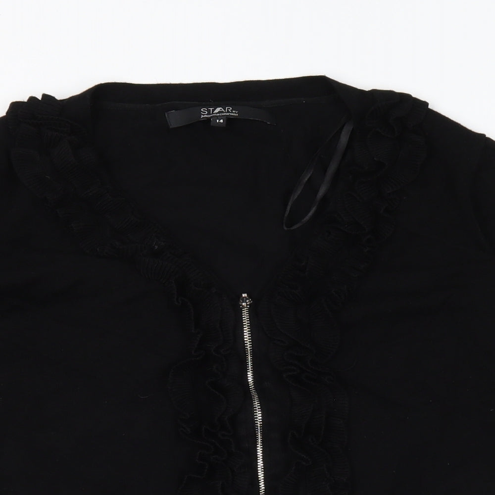 Star Womens Black   Cardigan Jumper Size 14