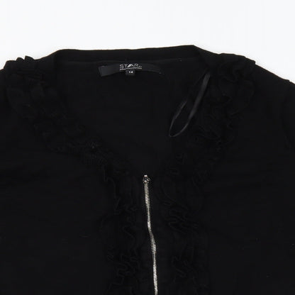 Star Womens Black   Cardigan Jumper Size 14