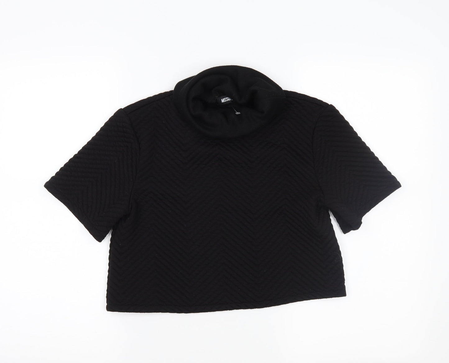 Miss Guided Womens Black   Pullover Jumper Size 6  - cropped