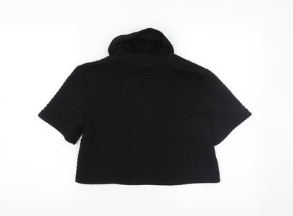 Miss Guided Womens Black   Pullover Jumper Size 6  - cropped