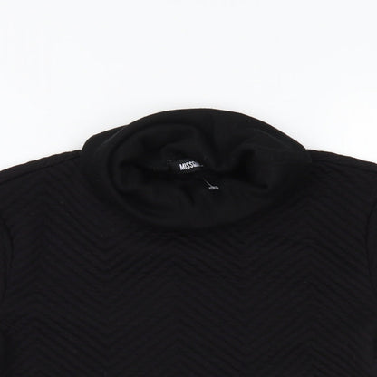 Miss Guided Womens Black   Pullover Jumper Size 6  - cropped